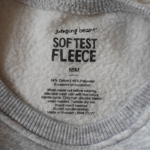 Jumping Beans Babies Grey Cat Sweatshirt Size 18M - Picture 4 of 8